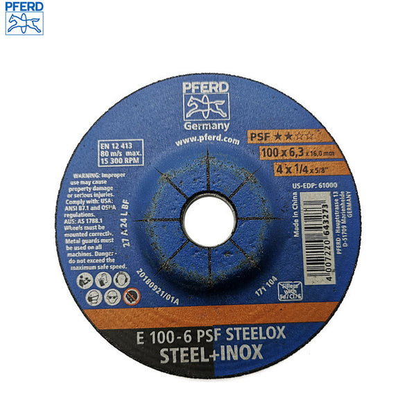 德國【PFERD】馬圈角磨片磨碟 PFERD100*6.3*16 砂輪片