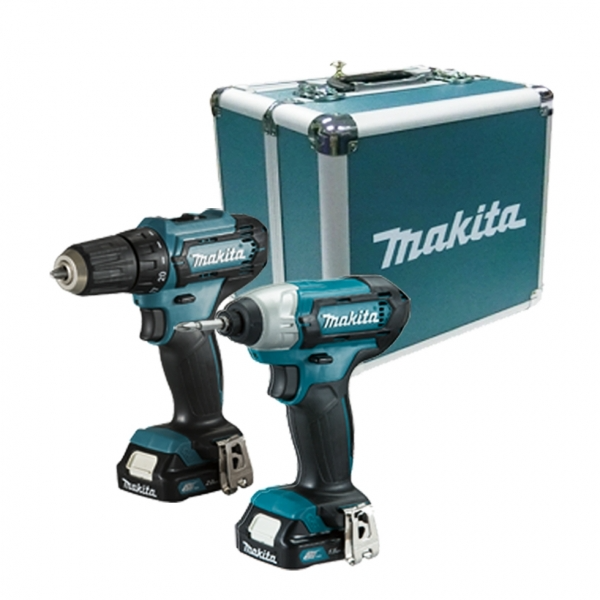 紅M Makita 充電式工具套裝 (起子電鑽+衝撃起子機電批) 孖寶CLX224SAX1