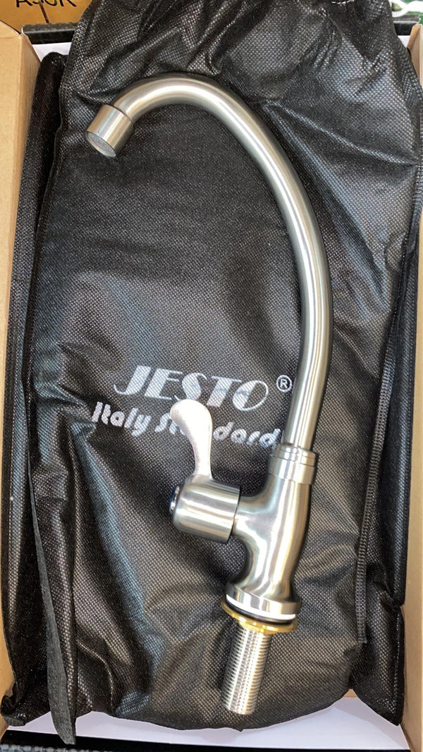 Jesto 鋅盆砂鋼面鵝頸龍頭 S-30408 (底上水)