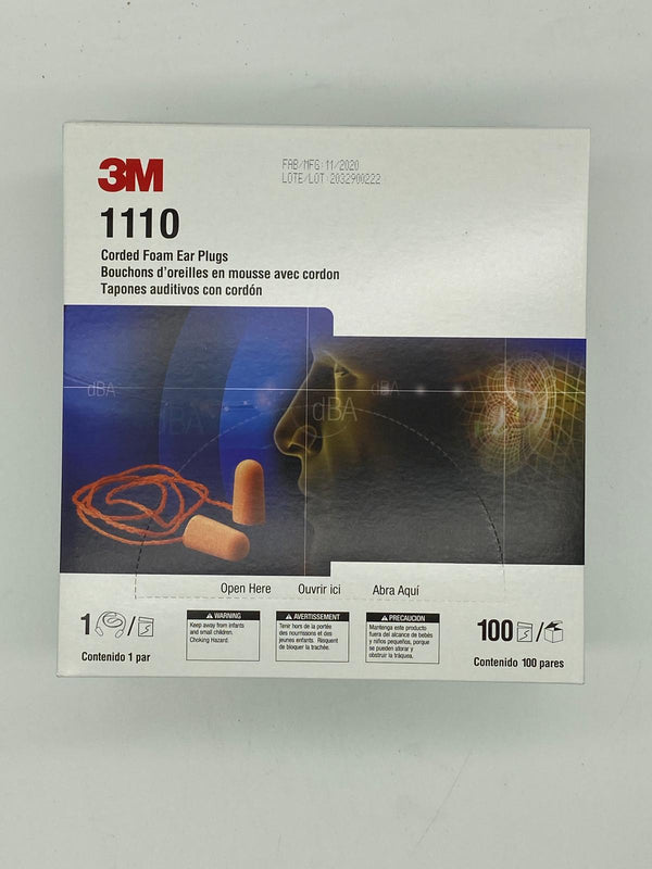 3M™ 1110 即棄式有繩耳塞 每500對1箱