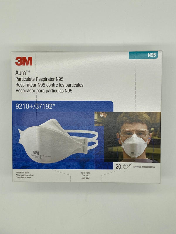 3M™ Aura™ N95 即棄防塵口罩 9210+, 20 個/盒, 12 盒/箱