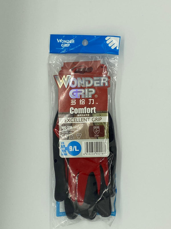 WONDER GRIP – WG-310 7S 紅色 舒適型 通用作業手套(S/M/L)