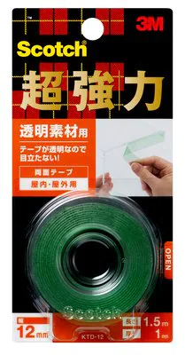 3M™ 思高™ 超強力雙面膠貼 - 透明材料用 KTD-12