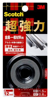 3M™ 思高® 超強力雙面膠貼 - 金屬用, KKD-12