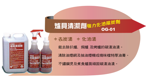 活奇能爐具清潔劑1支 (噴咀/無噴咀) 950ml/ 5L